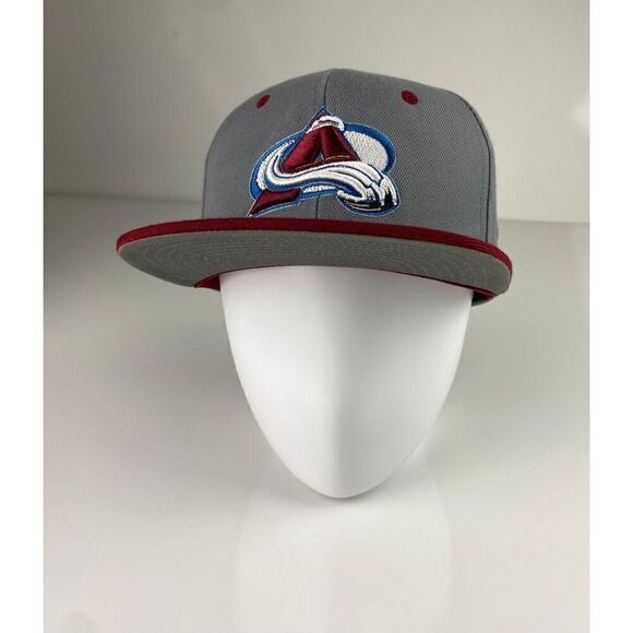 Zephyr NHL Colorado Avalanche Flat Bill SnapBack Hat Gray Burgundy Youth - Picture 4 of 7